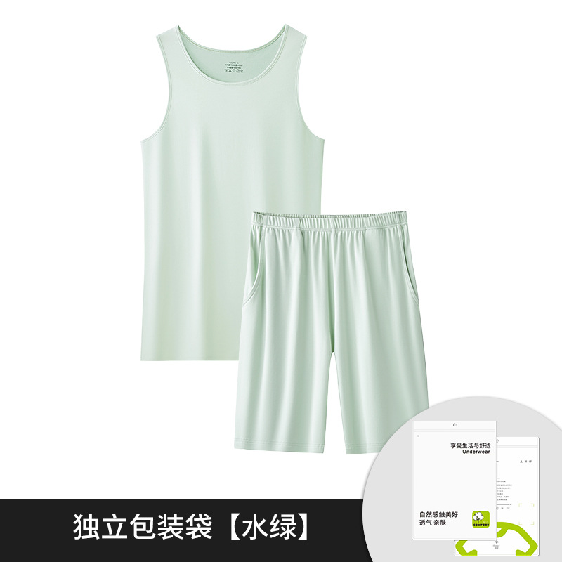 [Yunrou Touch] 60 pijamas modales de doble cara para mujer de primavera y verano, pantalones cortos de chaleco delgados que se pueden usar