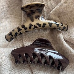 ヒョウ柄の大きなサメクリップ、ハイエンドのヘアクリップ、後頭部のヘアクリップ、レトロなフルバスヘアクリップ、クロスボーダーヘアクリップ