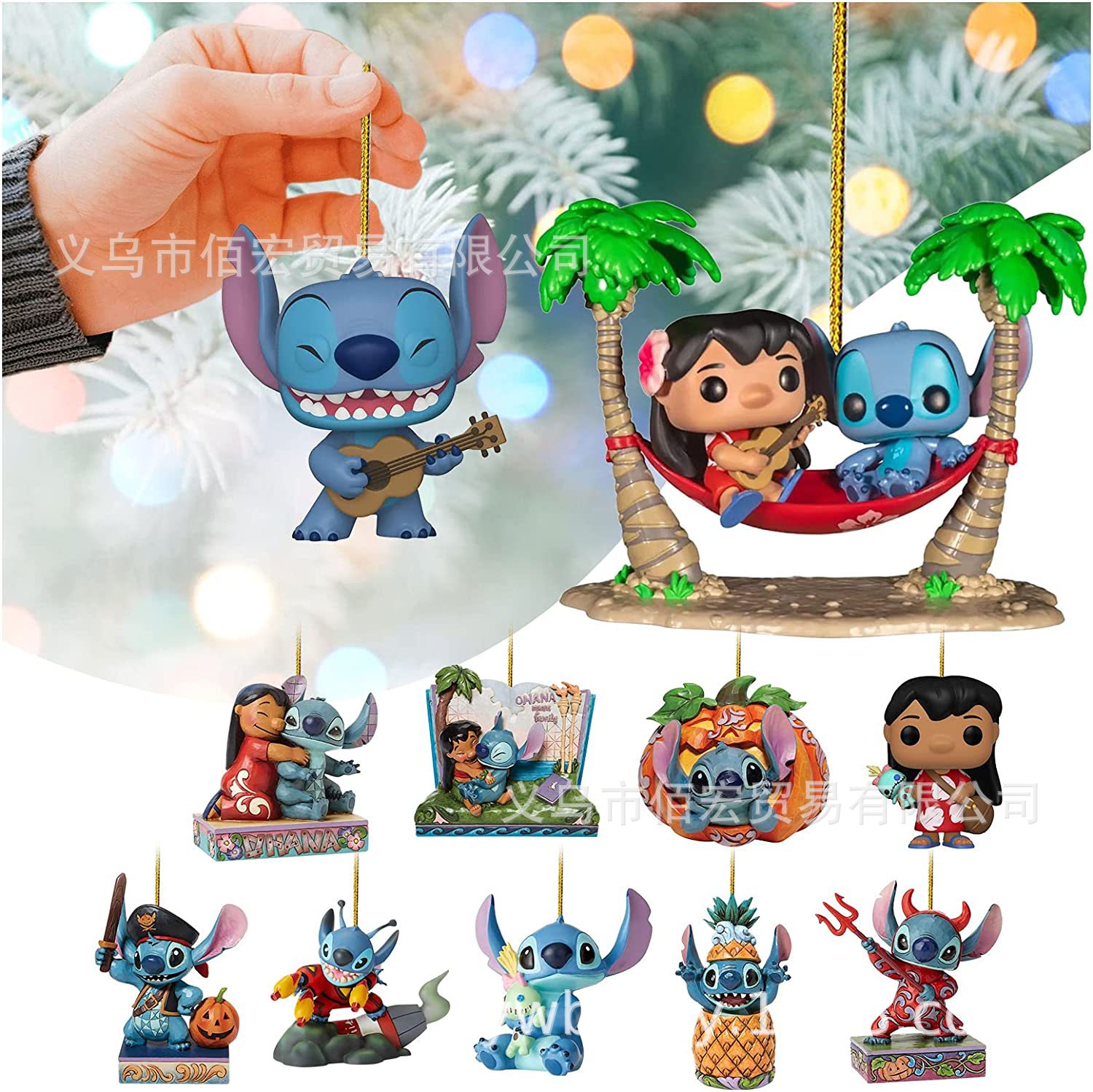 2023 nuevos productos adorables decoraciones de árbol de Navidad acrílico Halloween mochila para automóviles caseros colgantes image 1