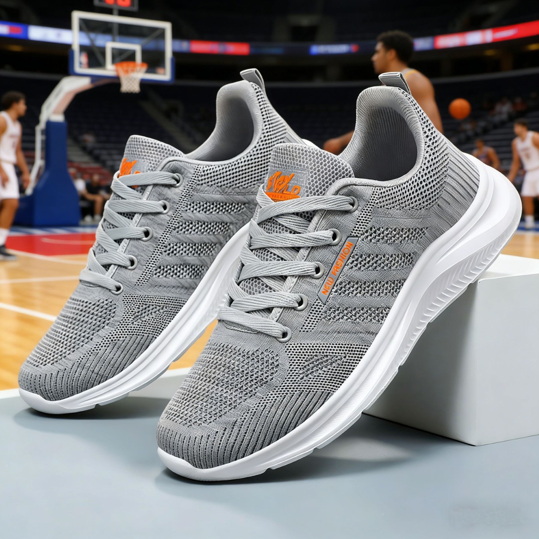 Men's Shoes 2026 Summer New Running Shoes for Men Cross-Border Wholesale Single Shoes Korean Style Soft Sole Breathable Mesh Sports Shoes