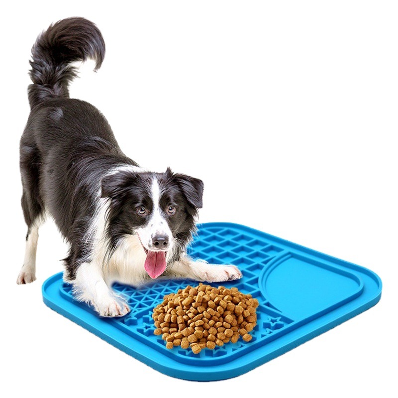 Tapete de Silicona para Mascotas, Tapete de Alimentación Lenta para Perros, Tapete con Ventosa, Tapete para Lamer para Perros, Tapete para Mascotas, Utensilios de Alimentación, Suministros para Perros y Gatos