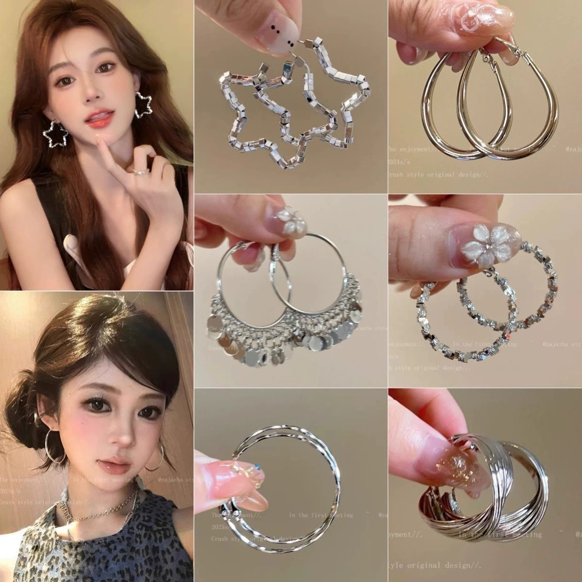 Small design earrings, ear clips, trend of season, high-quality style, bright catchy style
