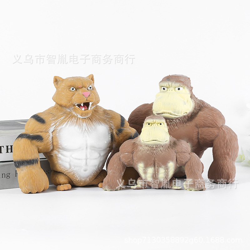 Douyin With The Same Vent Gorilla Decompression Pinch Pinch Music Funny Wang Total Sand Sculpture Monkey Decompression Toy Source Wholesale