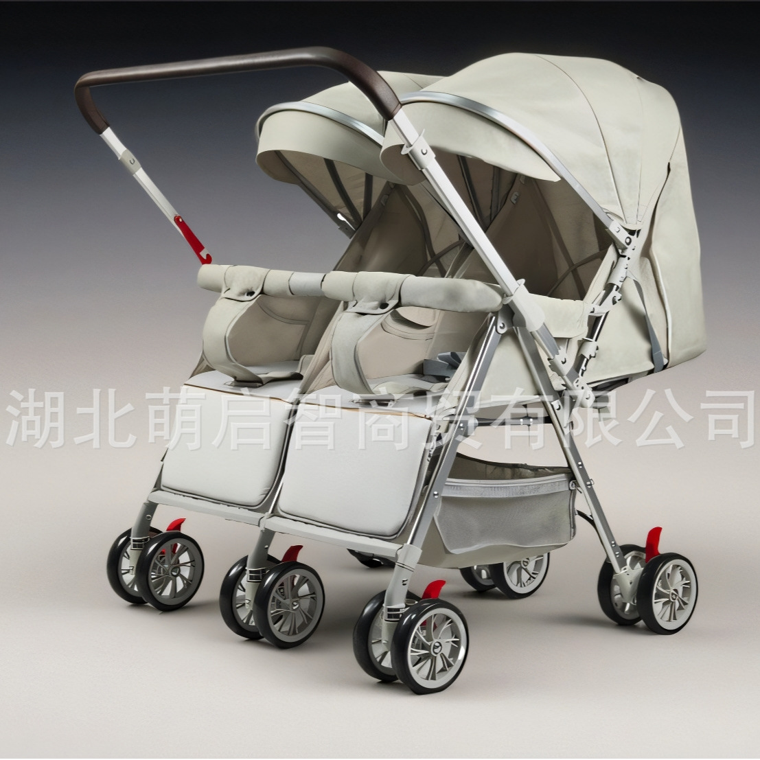 Cochecito de gemelos para pasear al bebé, el cochecito de bebé doble de segundo hijo se puede sentar, acostarse y entrar en el ascensor