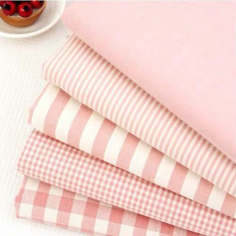 Tejido de viento idílico Plaid Striped sábanas tela mesa almohada sofá tela de picnic procesamiento