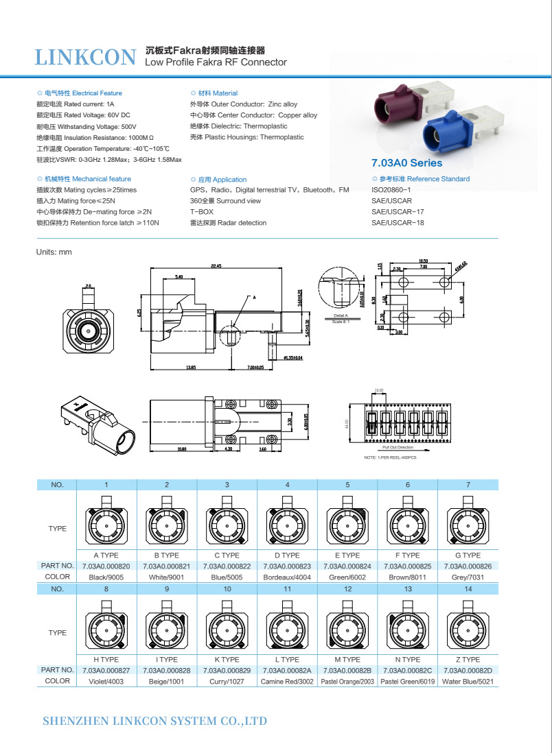 2fka 国产精品 沉板式FAKRA 替代59S2AQ-40MT5 2287906系列 A B C Z-阿里巴巴
