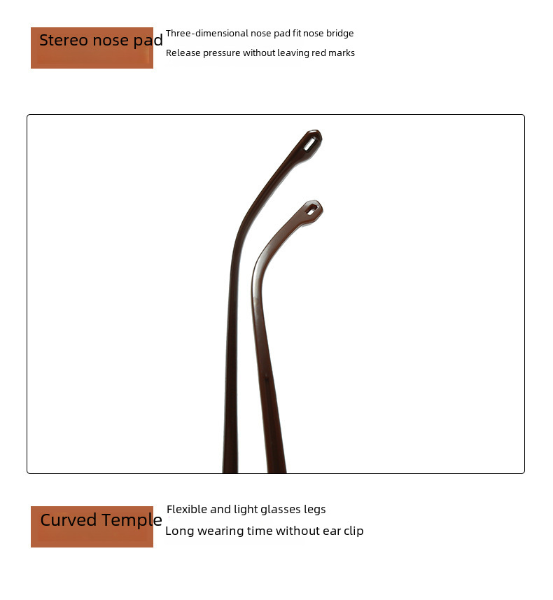 Nové diamantové antimodré brýle s dvojitým světlem presbyopické brýle Bezrámové integrované brýle pro presbyopii s vysokým rozlišením pro dvojí použití na dálku a na blízko_voghion.com