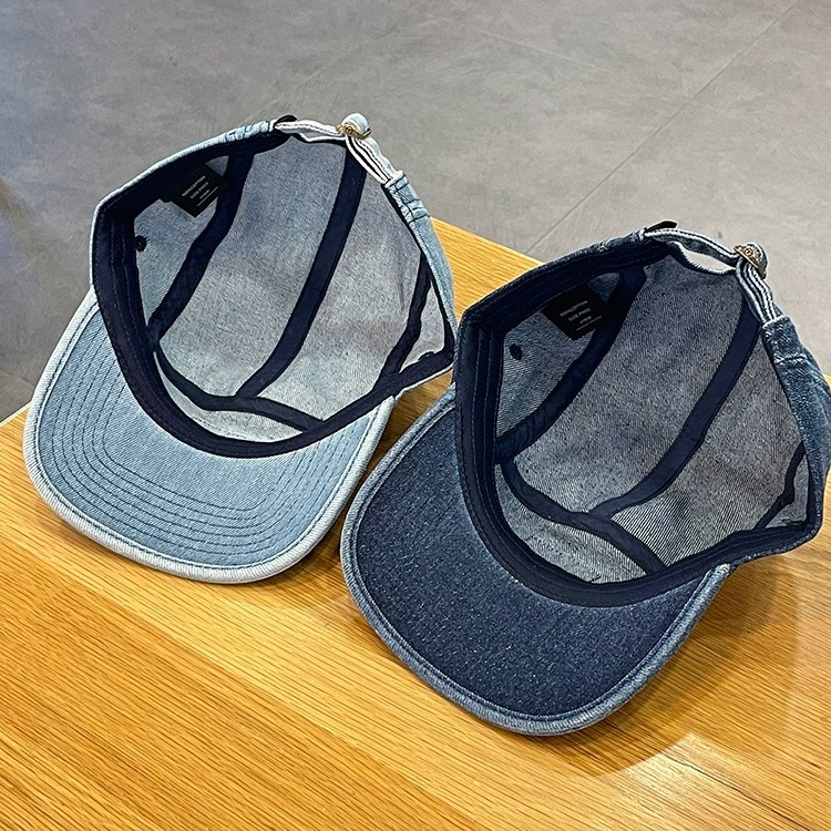 Vintage Baseballkappen aus Denim mit flachem Schirm für Herren und Damen, Harajuku Snapback Cap, modische Streetwear, 5-Panel-Skateboard-Mütze, Casquette, Gorra – Detail 7