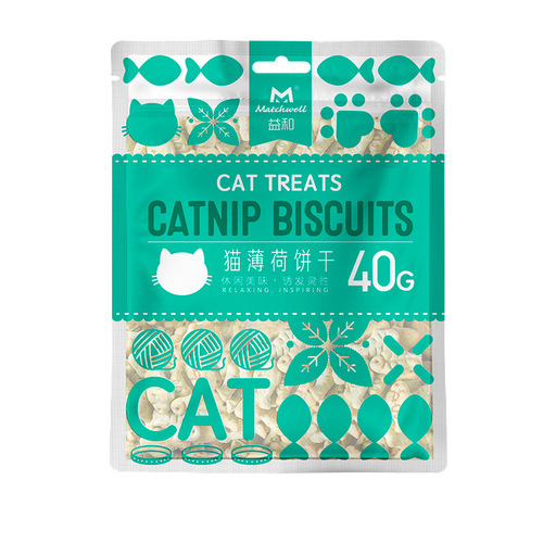 Manufacturer Zihi Meow Cat Snacks Mint Biscuits Yihe Cat Snacks 40g Cat Grass Small Fish Biscuits Remove Hair Balls