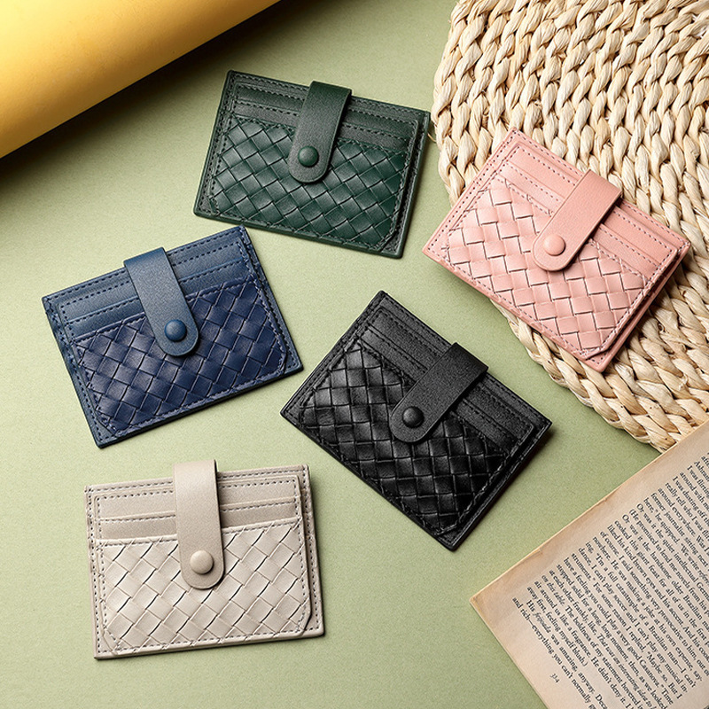 Card Holder Women's Compact ID Set Genuine Leather Texted Men's Card Holder Anti-degaussing Driver's License Card Holder Refined Coin Purse Woven Card Holder Women's Compact ID Set Genuine Leather Texted Men's Card Holder Anti-degaussing Driver's License Card Holder Refined Coin Purse Woven
