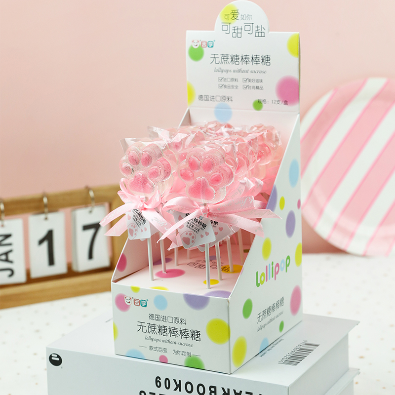 六一儿童节网红猫爪棒棒糖高颜值创意棒棒糖送女友健康零食礼物