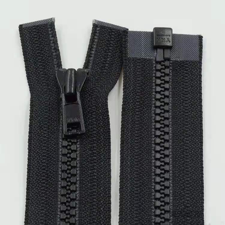 YKK3号树脂单开尾开口拉链  羽绒服 外套开衫 黑白色