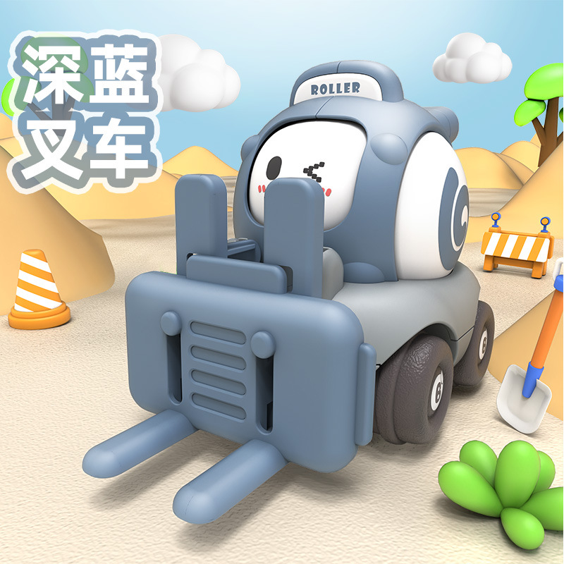 Lindo y divertido coche de ingeniería inercial para niños, excavadora, coche de animales, coche de juguete, patio de recreo, puesto de regalo al por mayor