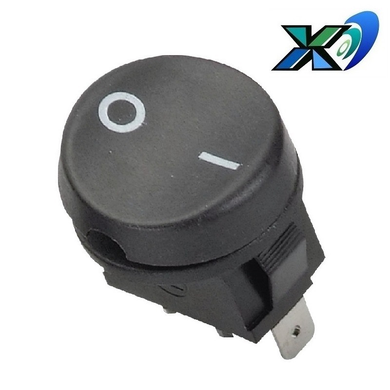 圆形大电流船型开关  大功率翘板开关黑色  启动电源船形开关