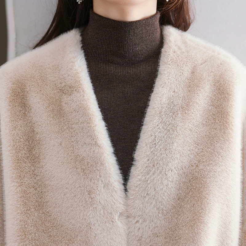 Демисезонная куртка, бархатная кардиган, увеличенная толщина, oversize