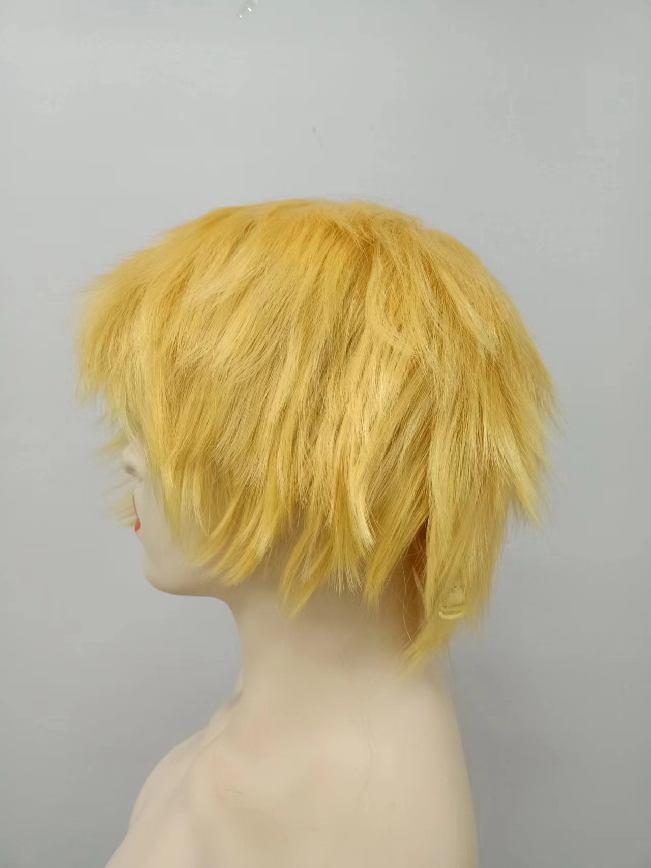 Peruca de fibra química al por mayor de alta temperatura seda corta pelucas gris mecanismo completo