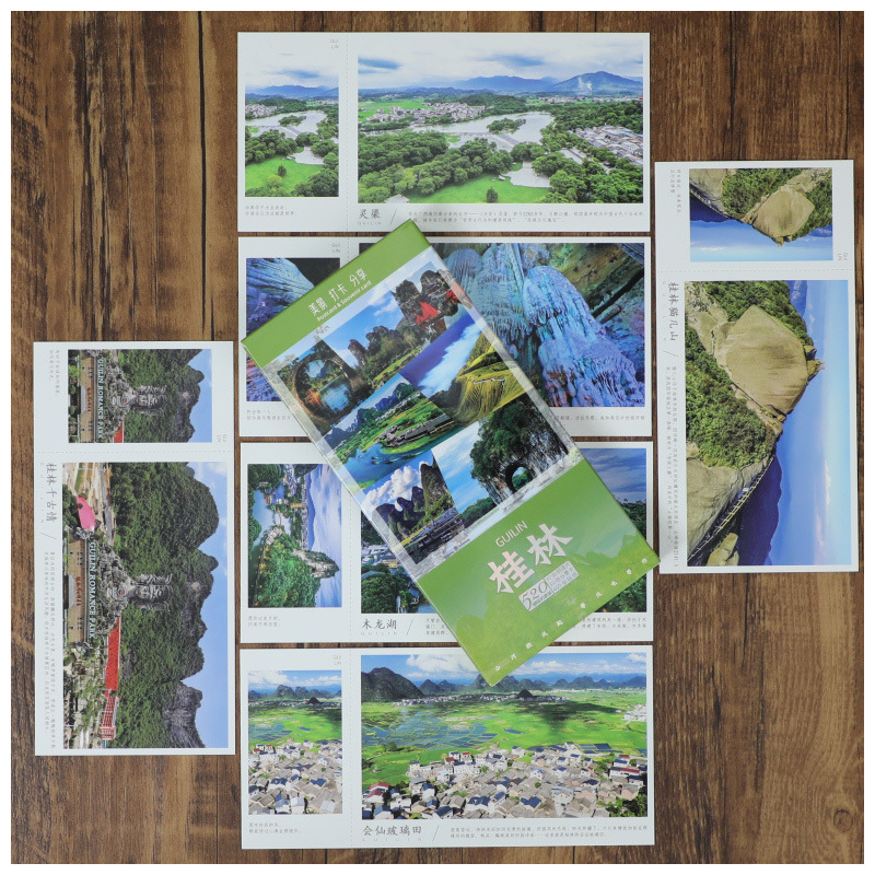 Guilin Postcard Yangshuo Elephant trunk Mountain Lijiang River Tourist Card Souvenir Accompanying Ceremony