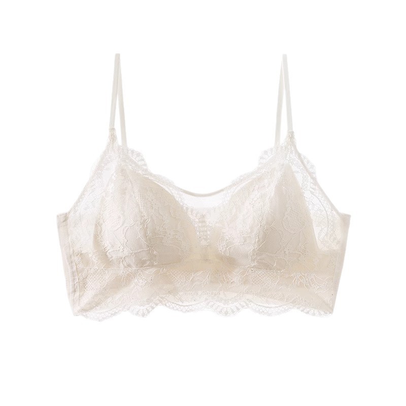 夏薄いセクシーなフレンチレースベストスタイルブラジャーチューブトップノンワイヤー超薄型快適な下着|undefined