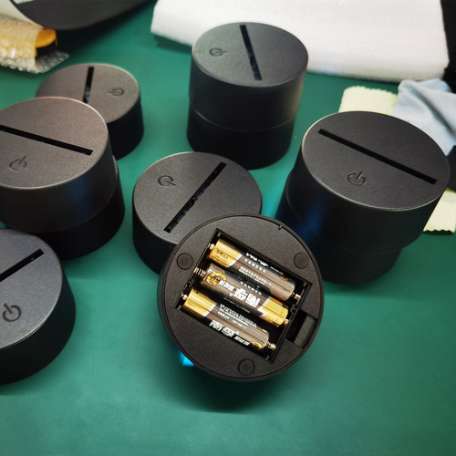 Factory direct sales 3D night light base touch remote control colorful acrylic LED night light USB charging base table lamp