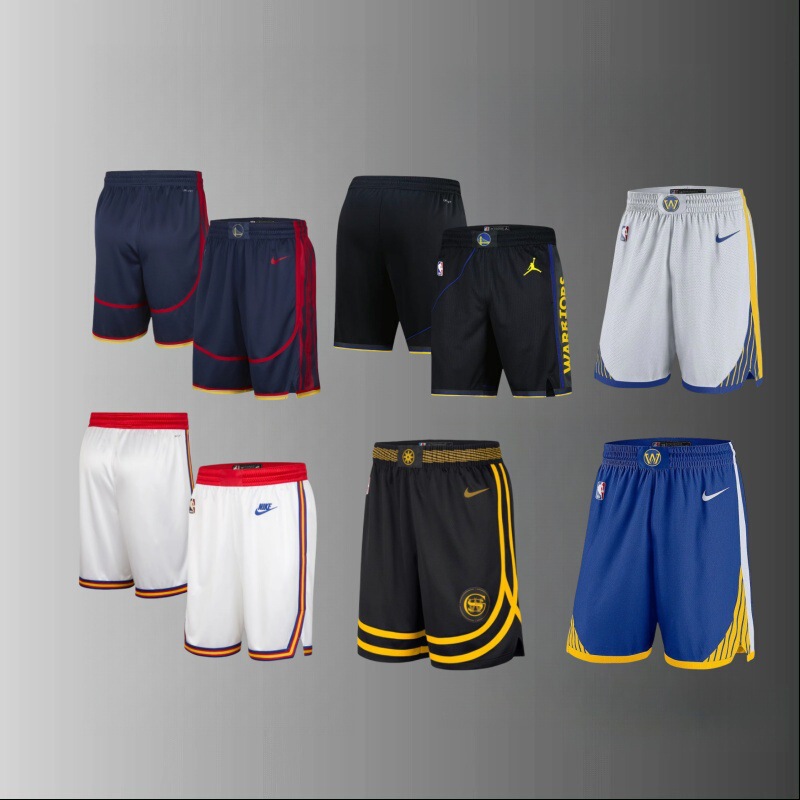 Cross-Border Warriors Men's Basketball Shorts Curry Wiggins Urban Sports Training Shorts Competition Heat-Pressed Shorts