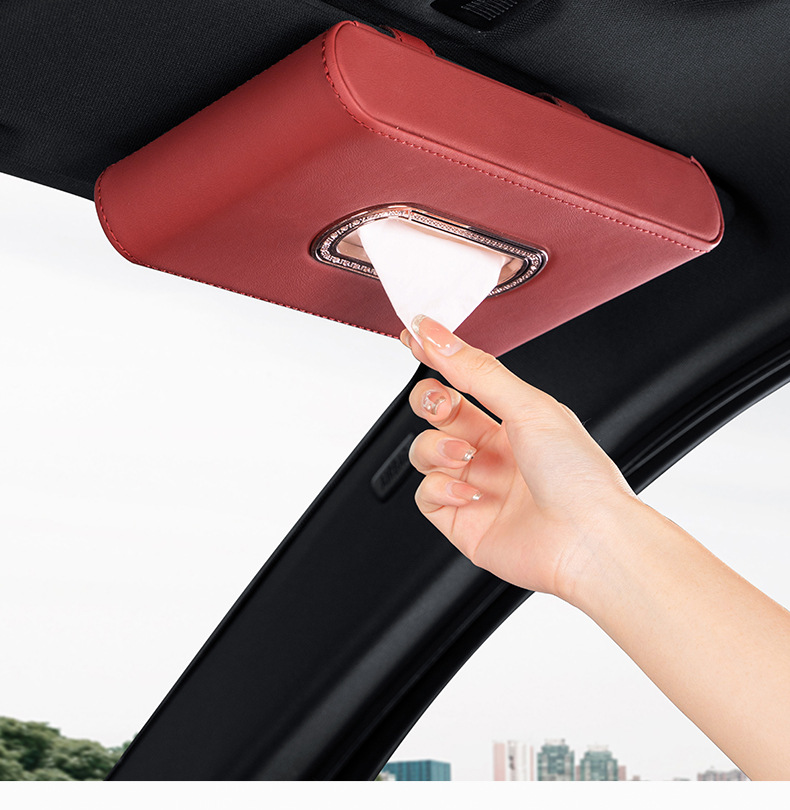 Car Tissue Box Seat Type Advanced Sense Car Console Paper Box Car Napkin Paper Box Number Plate Paper Box