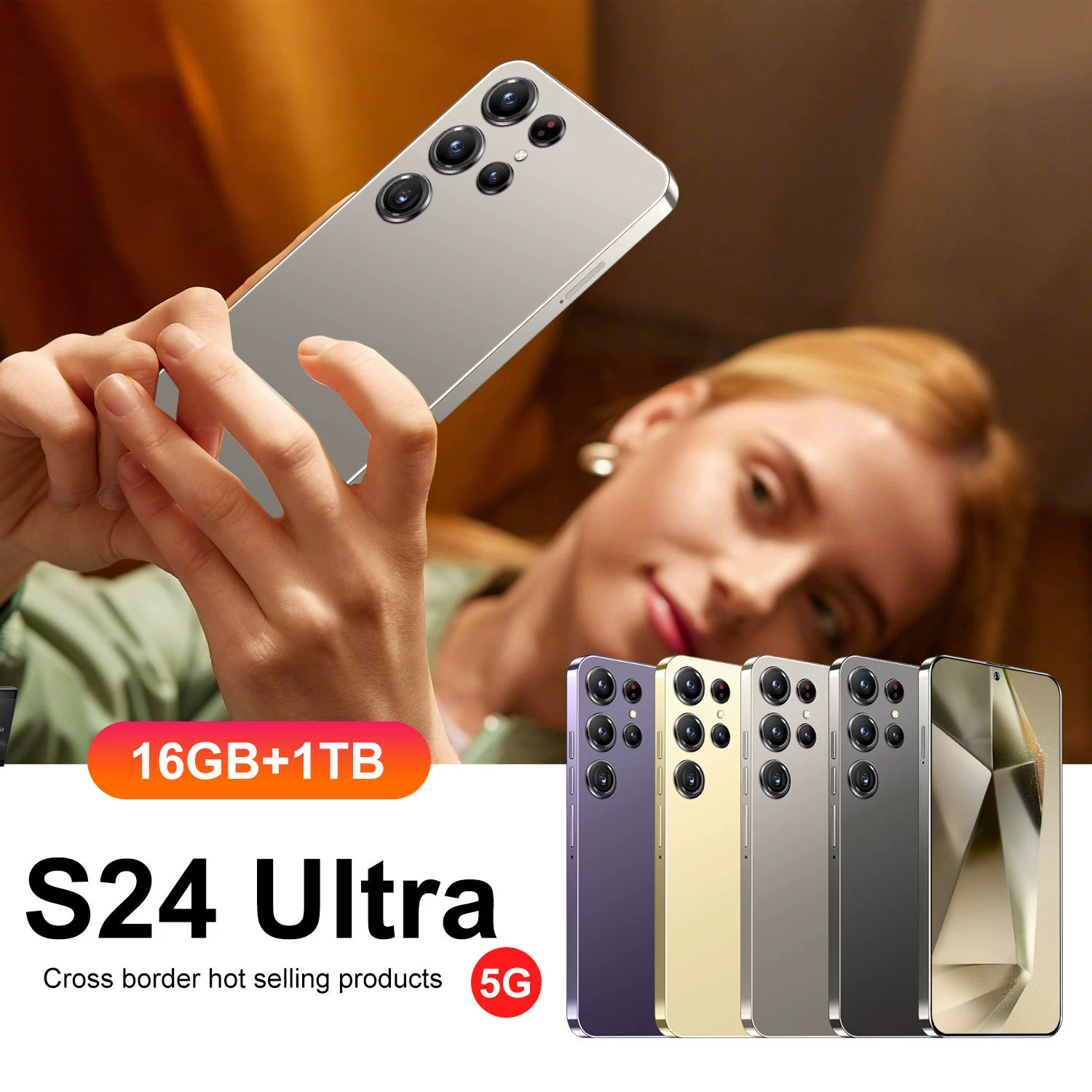 Мобильный телефон S24 Ultra, 16 ГБ, Android 14, широкий экран, 5G