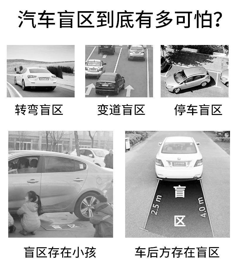 New Special Reversing Car Rearview Mirror, High-Definition Car Auxiliary Mirror, Wide-Angle Large-View Car Rearview Mirror