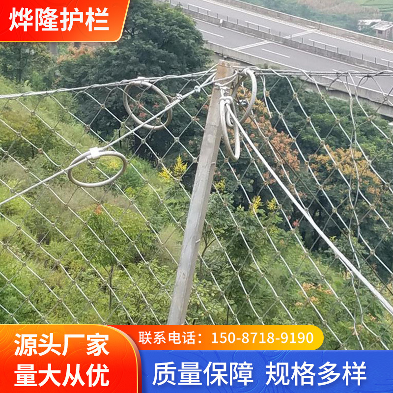 SNS主动被动环形边坡防护网 落石边坡安全防护网 被动边坡防护网