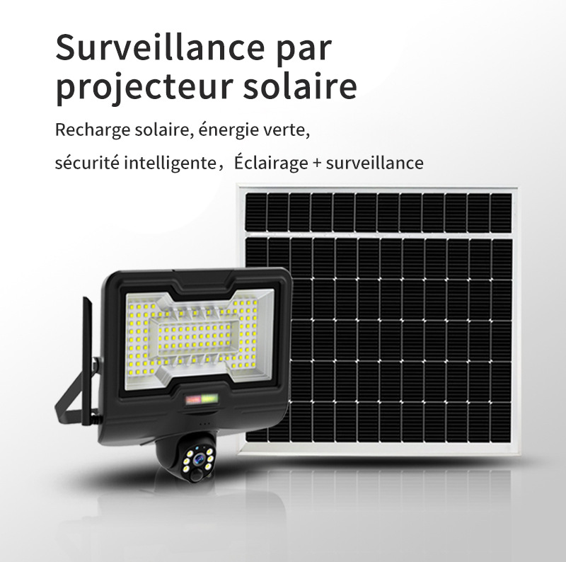 Caméra Surveillance Solaire Lampadaire Solaire Avec Caméra