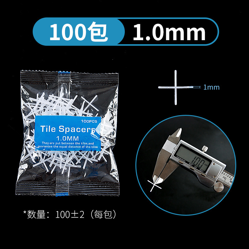 Cruz del azulejo 1,5/2mm3mm pavimentación azulejo de piso Cruz tarjeta de plástico caucho grano costura clip de retención localizador