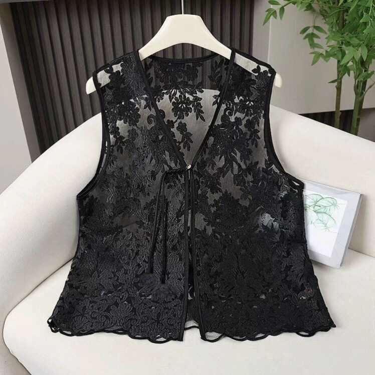 New Chinese-Style Summer Women's Vest, New Slimming Vest, French-Style Women's Vest, a Magic Tool for Covering Body Imperfections New Chinese-Style Summer Women's Vest, New Slimming Vest, French-Style Women's Vest, a Magic Tool for Covering Body Imperfections
