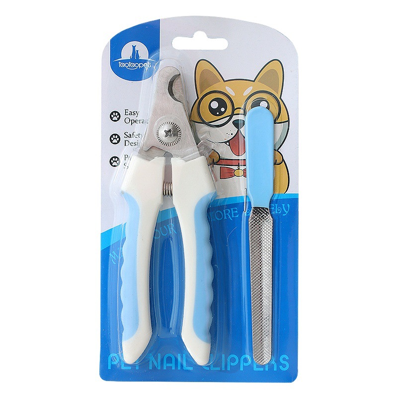 Cortauñas de plástico para mascotas con traje de archivo transfronterizo al por mayor gato perro cortaúñas manicura tijeras de limpieza