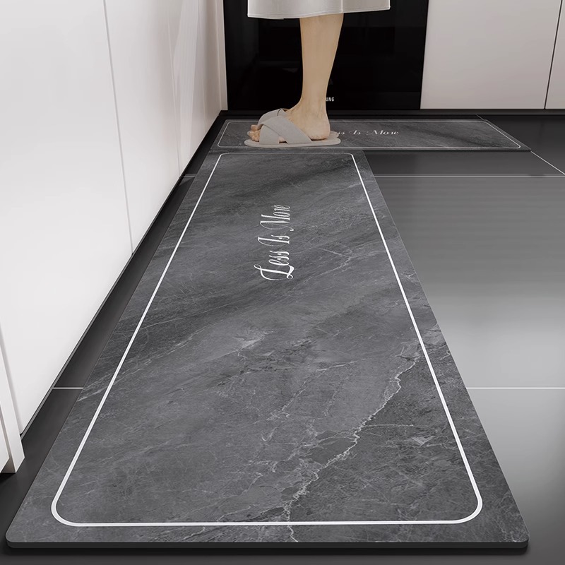 Diatom barro piso de cocina alfombra antideslizante a prueba de aceite absorbente de la puerta mancha-resistente piso estera impermeable alfombra borrable lavable hogar