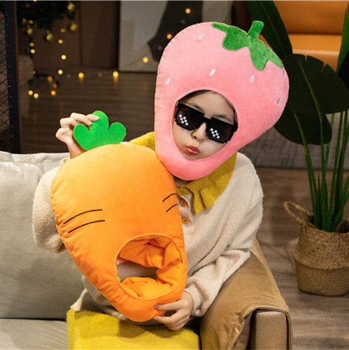 ins cute internet celebrity vegetables carrot headgear hat girly heart funny hat annual party party performance props