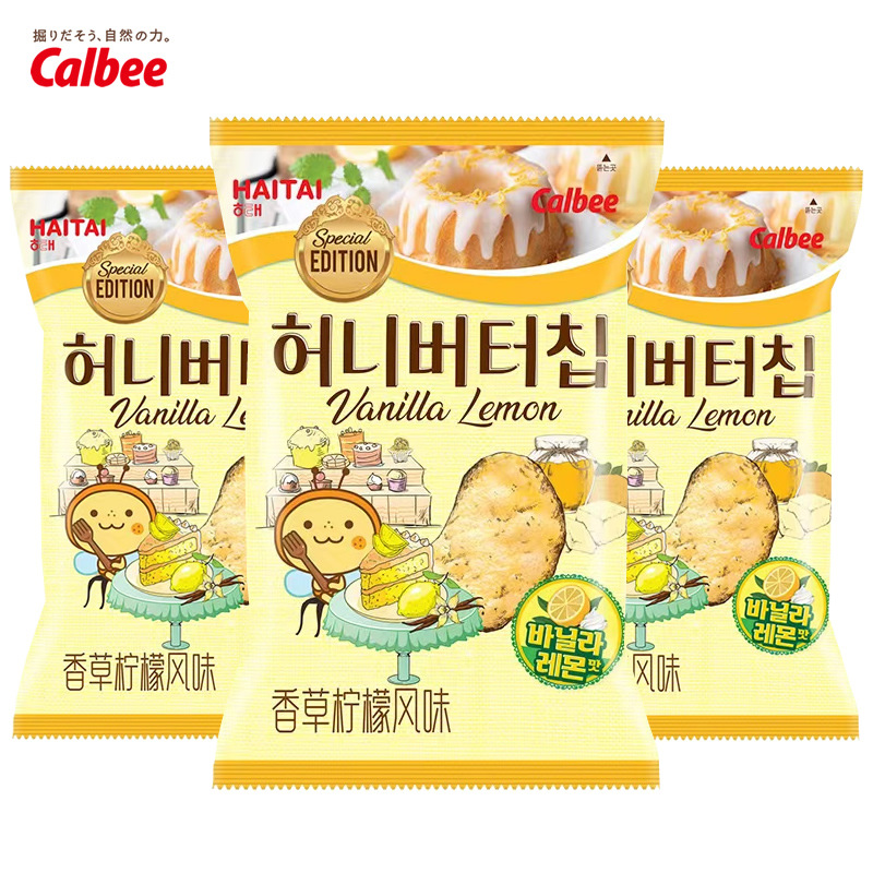 韩国进口Calbee卡乐比海太香草柠檬味蜂蜜黄油薯片60g/袋新品上市