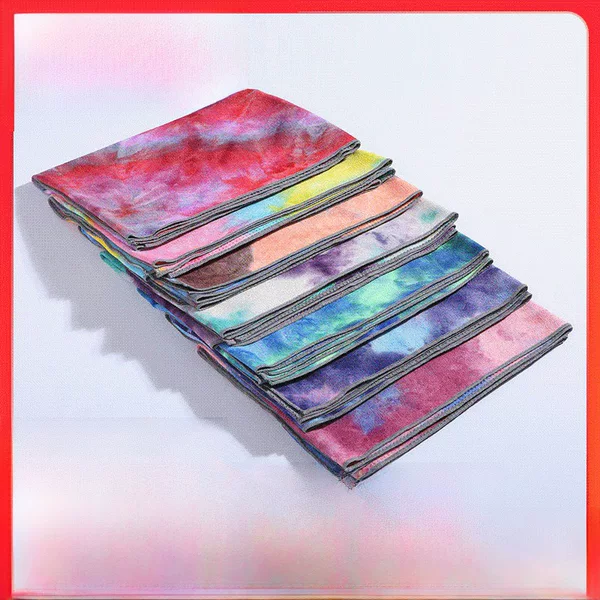 Factory Direct Supply of Fitness Towels, Non-Slip Sports Towels, Multi-Color Tie-Dye Yoga Towels, Printed Yoga Towels