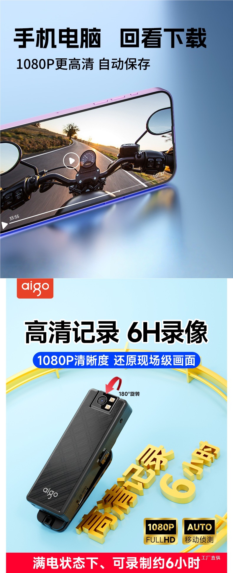 Patriot Sports Camera Recorder Hd Chest Camera with Electric Motorcycle Driving Video Shen Peihui
