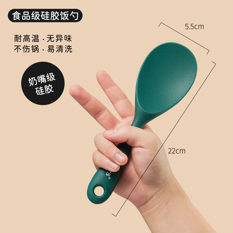 卸売りの新型のしゃもじは縦型のシリコンのしゃもじのステンレスのしゃもじが高温に耐えられます。|undefined