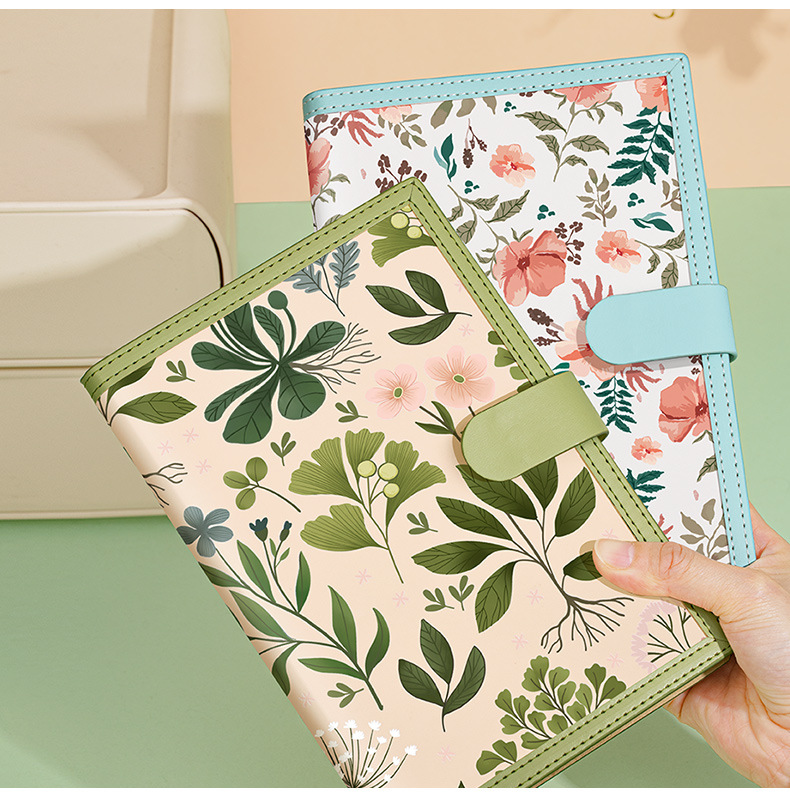 1 Piece Plant Learning School Pu Leather Wood-free Paper Elegant Pastoral Notebook display picture 4