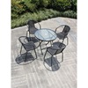 outdoors Foldable round table Square table suit Open air balcony Simplicity tea table modern waterproof Sunscreen Tables and chairs combination