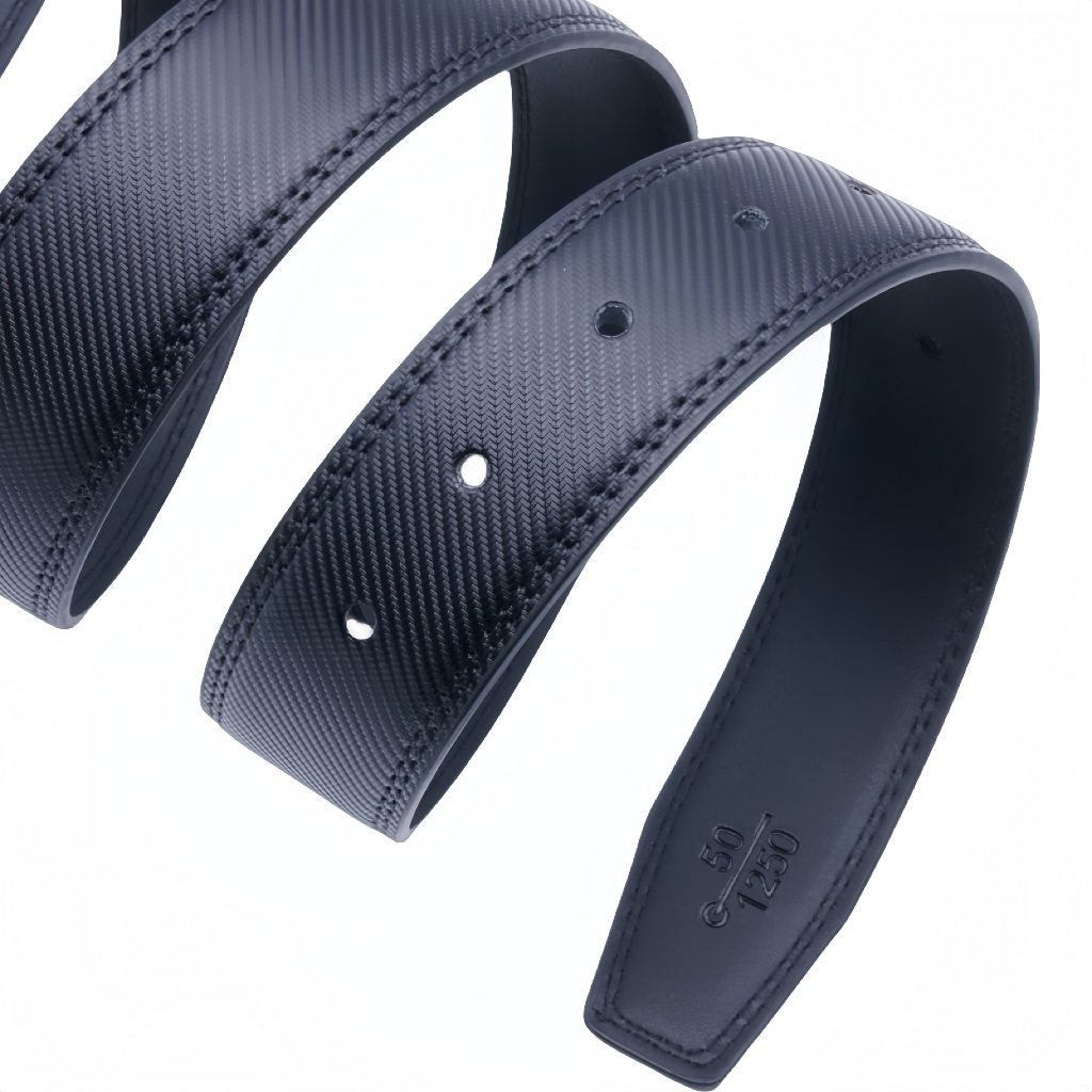 Automatic buckle suspender-free belt 3.5cm men's fashion versatile daily letter pattern work belt trouser pocket manufacturer
