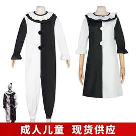 万圣节 断魂小丑cos服电影黑白小丑服舞台演出表演服