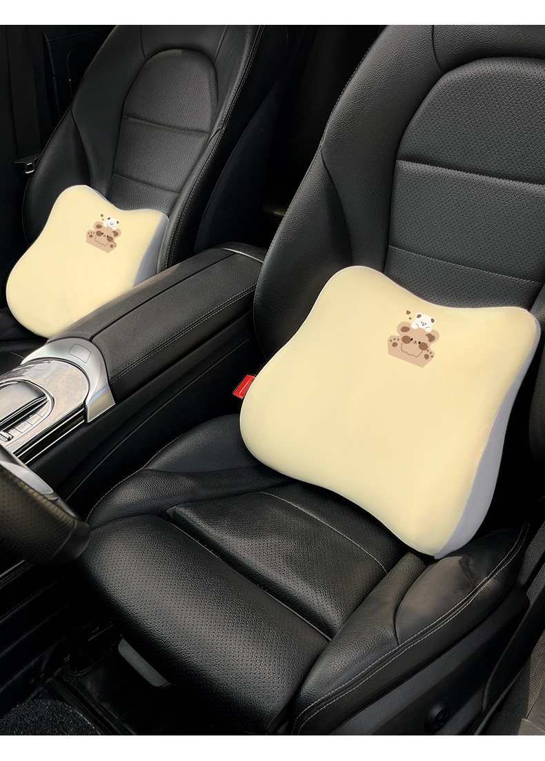 Car Summer Cooling Seat Cushion 2026 New Cartoon Cute Women's Car Office Universal Memory Foam Height-Increasing Seat Cushion