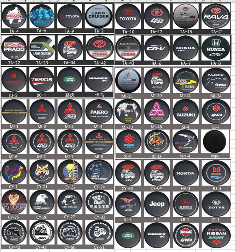 Car tire cover leather sunscreen thickened universal spare tire cover PVC rain and dust-proof wheel cover factory direct sales