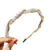 Metal chain, headband for face washing, hairpins, elegant hair accessory, Korean style, new collection