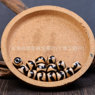 Natural Xizang Tiger Teeth Beads Teeth Yellow Old Material Barrel Beads Accessories DIY Buddha Beads Handstring Necklace Pendant Beads Beads Beads