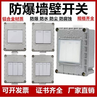 Explosion-proof lighting switch one-open double-open three-open four-open waterproof 220V open-mounted concealed-mounted 86 type explosion-proof wall switch