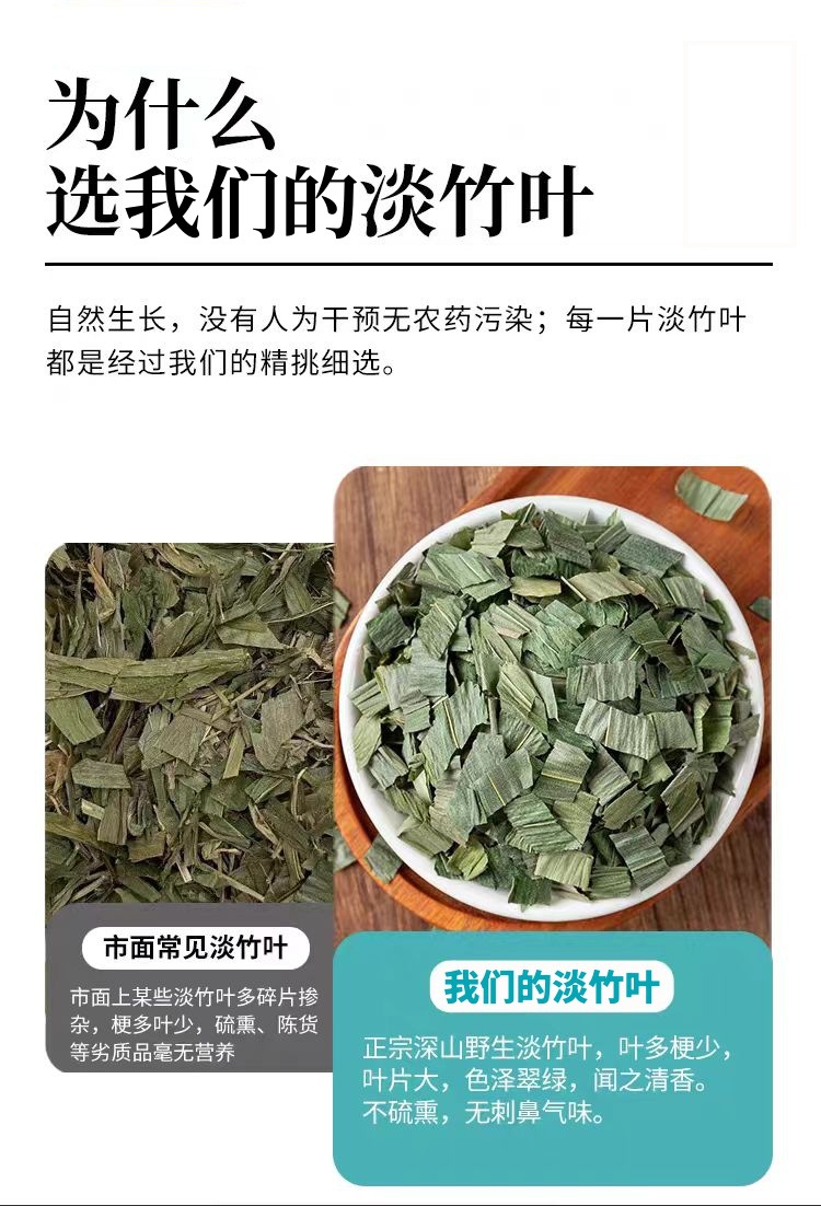Dan Zhu Ye (Lophatherum gracile) — Dried Bamboo Leaf Herb for Tea & Decoction quality and texture