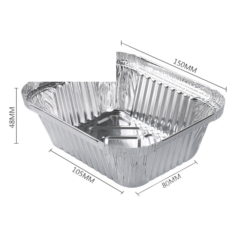 Tin carton disposable packing box barbecue special food grade aluminum foil lunch box take-out packaging commercial wholesale