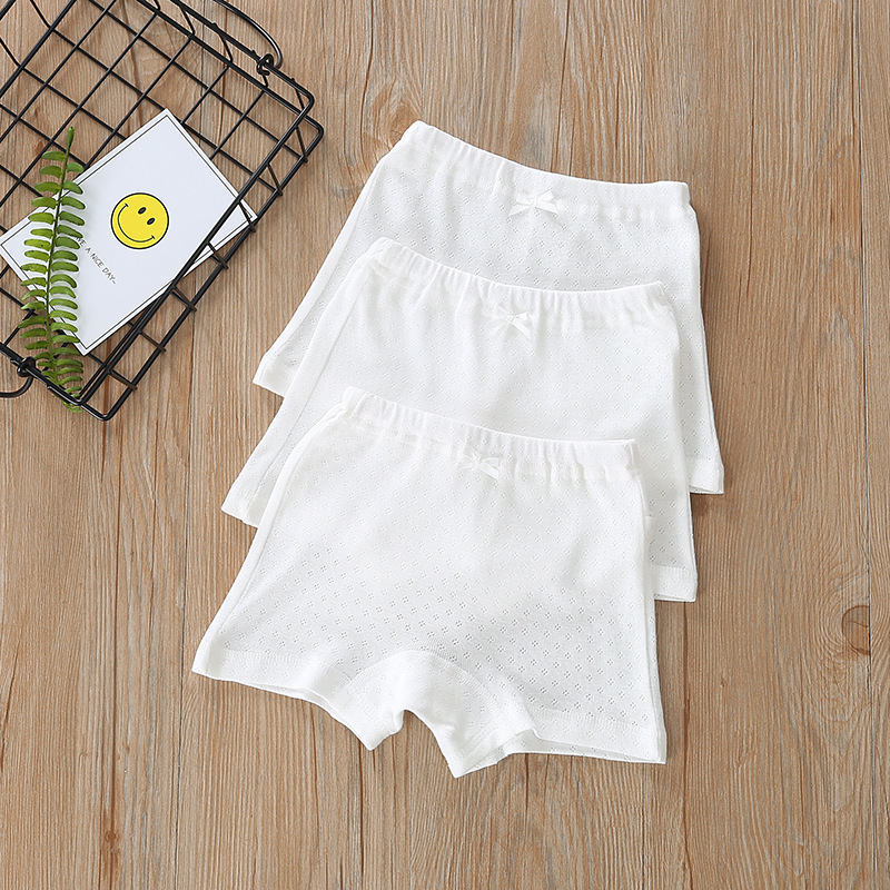 In-Stock Matsuyoshi Matsuya New Four-Season Mesh Hollow White Cotton Children's Unisex Boxer Briefs Thin Underwear